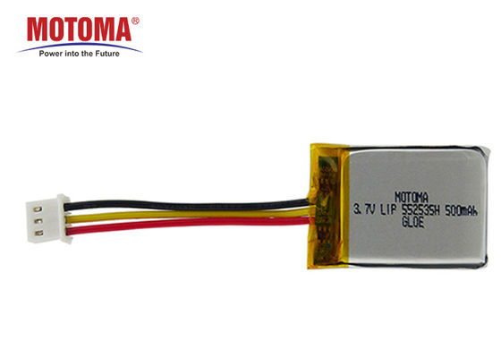 Tempo de alta temperatura da prateleira de 1 ano 500mah da bateria 552535 do perseguidor de GPS da frota