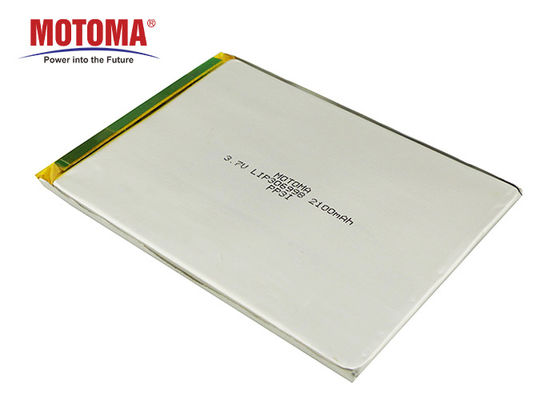 A bateria 3.0*69*98mm do polímero do lítio das baterias 3.7V 2100mAh Rechargable de Motoma para dispositivos de IOT personalizou baterias