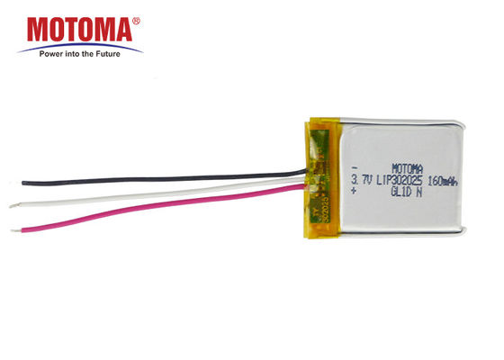 as baterias de lítio do perseguidor de 160mah 3.7V personalizaram o tamanho ISO9001 aprovado