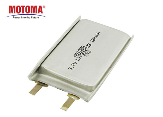 Bateria Wearable do dispositivo de MOTOMA, bateria de Rechargable 3,7 V 180mah Lipo