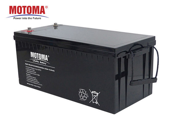 Bateria de lítio solar da parede longa 12V 250Ah LiFePO4 do poder do tempo para sistemas solares da casa