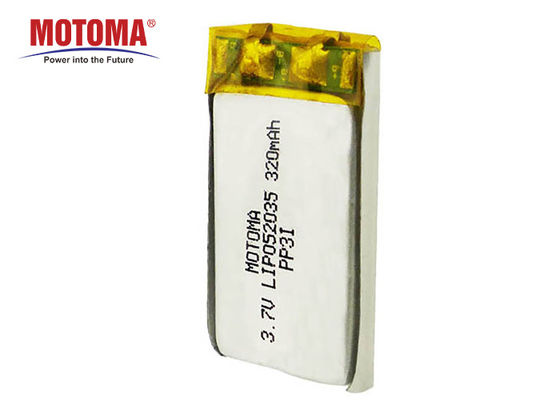 Bateria recarregável ultra pequena 3,7 V 320mAh de Lipo com densidade de alta energia